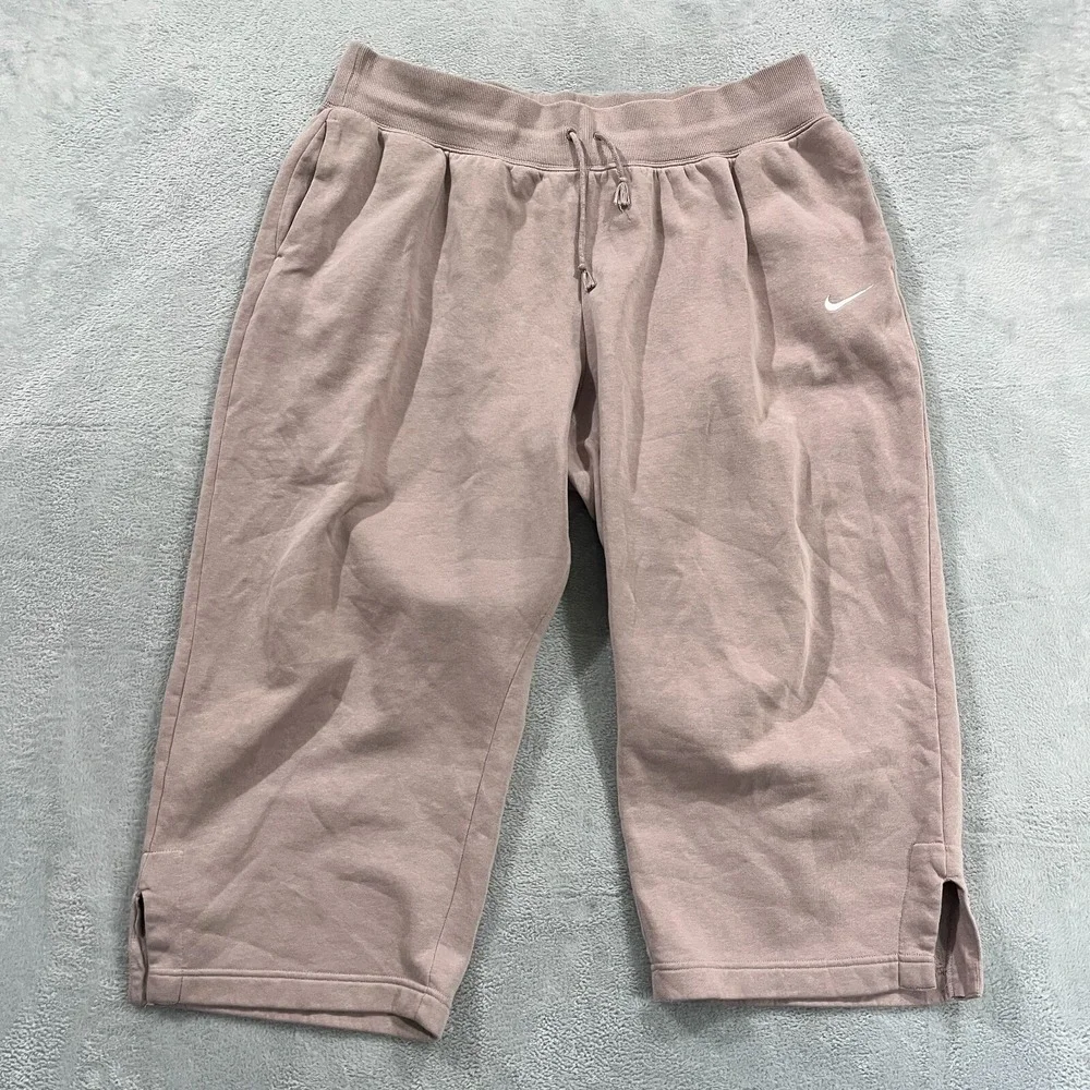 Nike Sportswear Jogger Womens 3X Loose Fit Short Crop Cotton‎ Blush DV5213-272